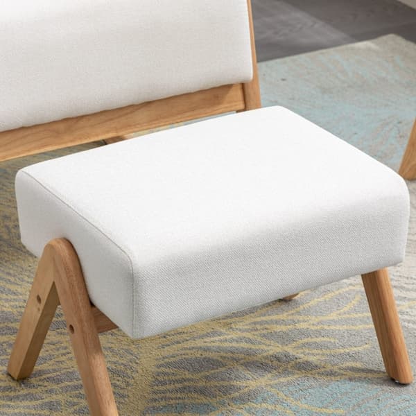 Rootz Mid-Century Modern keinutuoli - Rentoutumisistuin - Ergonominen keinujalusta - Massiivipuu - 65x85x94cm - Sisältää jalkatuen 53x36x36cm