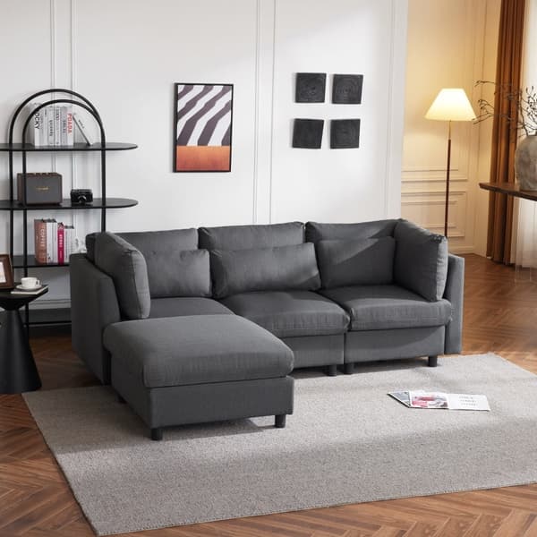 Rootz Modern 3 istuttava kulmasohva - Mukava sohva - Ergonominen sohva - Selkätuki - 220L x 157P x 81H cm