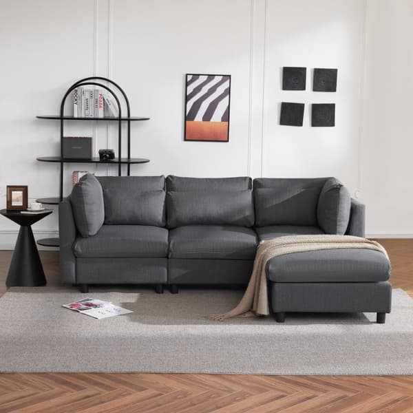 Rootz Modern 3 istuttava kulmasohva - Mukava sohva - Ergonominen sohva - Selkätuki - 220L x 157P x 81H cm
