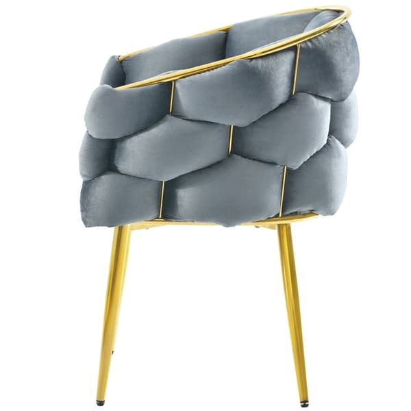 Rootz Luxurious Grey Velvet Chair - Elegant Lænestol - Moderne siddepladser - Justerbar komfort - 70L x 47W x 80H cm