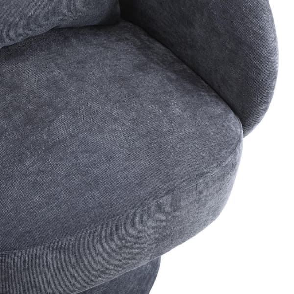 Rootz Set med 2 moderna fritidsstolar - Vridstolar - Roterande stolar - Mjukt polyblandtyg - 67 cm x 61,4 cm x 77,9 cm
