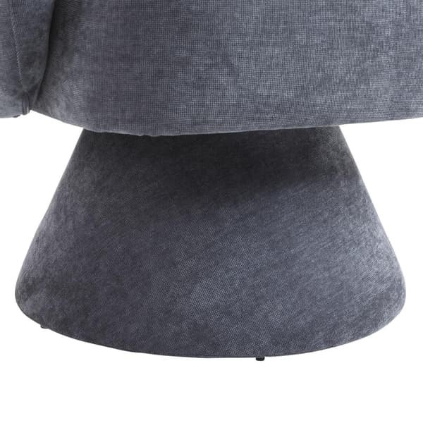Rootz Set med 2 moderna fritidsstolar - Vridstolar - Roterande stolar - Mjukt polyblandtyg - 67 cm x 61,4 cm x 77,9 cm
