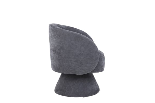 Rootz Set med 2 moderna fritidsstolar - Vridstolar - Roterande stolar - Mjukt polyblandtyg - 67 cm x 61,4 cm x 77,9 cm