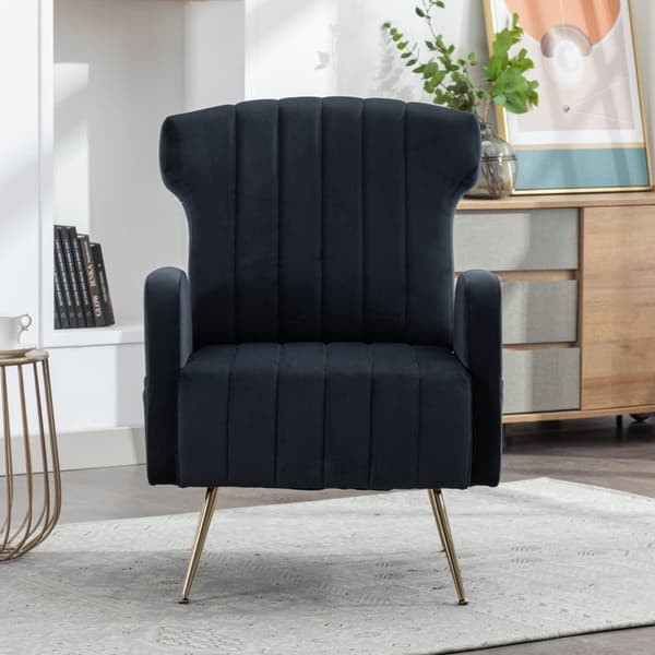 Rootz Velvet Fåtölj - Bekväm stol - Elegant sittplats - Överlägsen komfort - 69cm x 72cm x 90cm