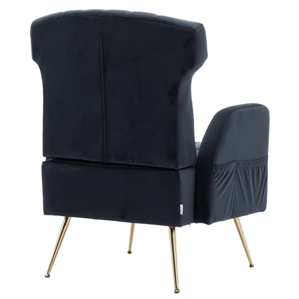 Rootz Velvet Fåtölj - Bekväm stol - Elegant sittplats - Överlägsen komfort - 69cm x 72cm x 90cm