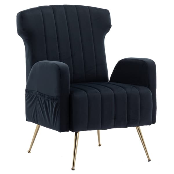 Rootz Velvet Fåtölj - Bekväm stol - Elegant sittplats - Överlägsen komfort - 69cm x 72cm x 90cm