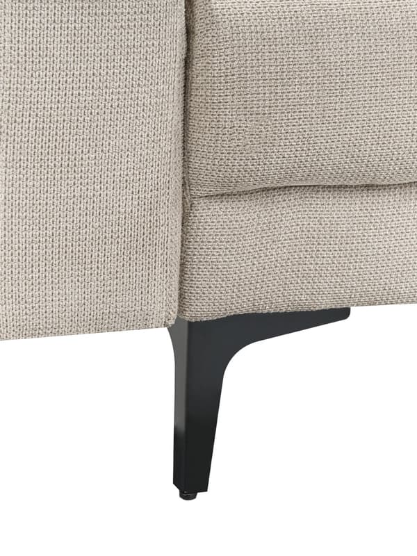 Lenestol Beige Polyester Stofftrekk Liggende Ryggstøtte 3 Stillinger til Stue