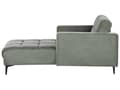 Miniatyrbilde 5 av 10: Sjeselong Grønn Polyester Metallben Stofftrekk Liggende Ryggstøtte 3 Posisjoner