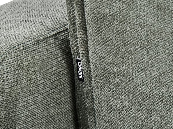 Sjeselong Grønn Polyester Metallben Stofftrekk Liggende Ryggstøtte 3 Posisjoner