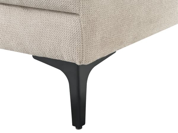 Chaise Lounge Beige Polyester Stoff Polstring Liggende Ryggstøtte 3 Stillinger til Stue