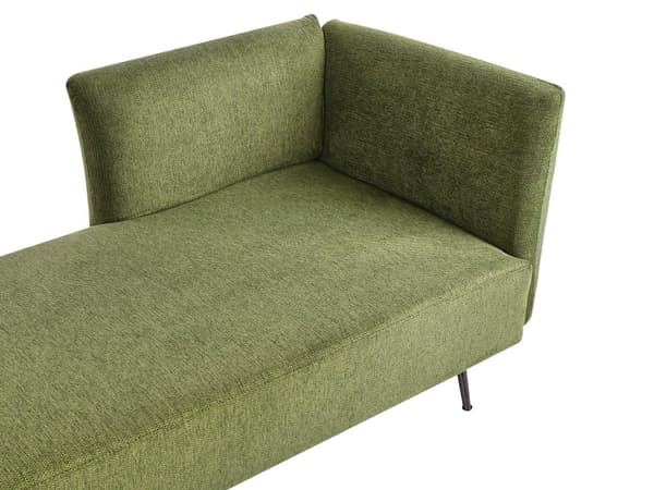 Sjeselong Grønn Polyester Høyrevendt Dekorative puter Metallben Moderne design Stue