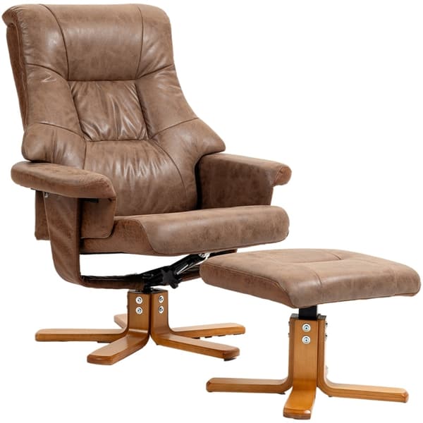 Rootz Swivel TV-fåtöljset - Liggstol - Lounge Chair - 135° lutning - 78cm x 82,5cm x 109cm