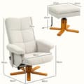 Miniatyrbild 3 av 6: Rootz Massagestolset - Avslappningsstol - Fåtölj - Integrerad massage - 80x86x99cm (Sittande) - 80x118x83cm (Liggande) - Fotpall med förvaring