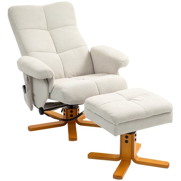 Rootz Massagestolset - Avslappningsstol - Fåtölj - Integrerad massage - 80x86x99cm (Sittande) - 80x118x83cm (Liggande) - Fotpall med förvaring