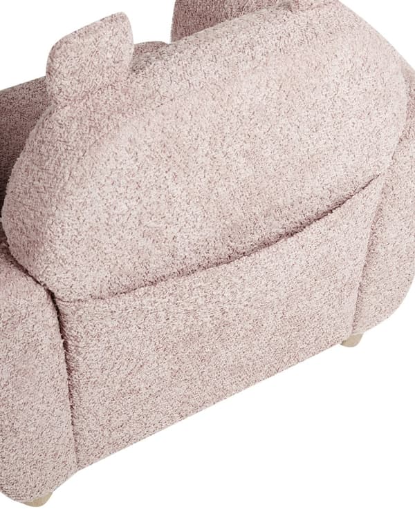 Børnestol Lys pink Blød Stol til Børn med Flodhest Design Moderne Børnelænestol til Børneværelse