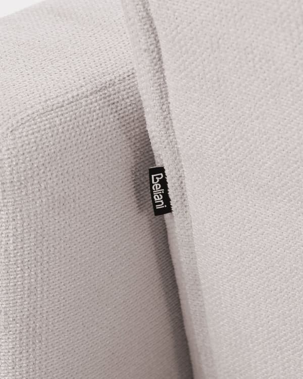Lenestol Off-White Polyester Stofftrekk Liggende Ryggstøtte 3 Stillinger til Stue