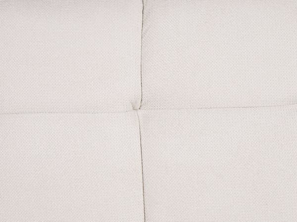 Chaise Lounge Off-White Polyester Stoff Polstring Liggende Ryggstøtte 3 Stillinger til Stue