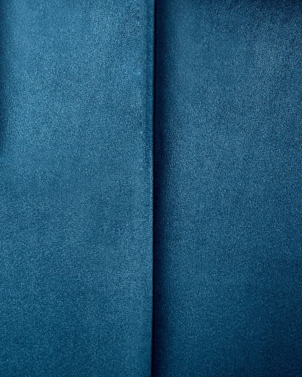 Lænestol Blå Velour Stuestol med Armlæn til Stuen Bred Klubstol med Rund Ryg Stol Blød Polstret Design Møbel