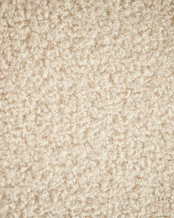 Lænestol Beige Boucle Stuestol med Armlæn til Stuen Bred Klubstol med Drejefunktion Stol Rund Ryg Blød Polstret Design Møbel