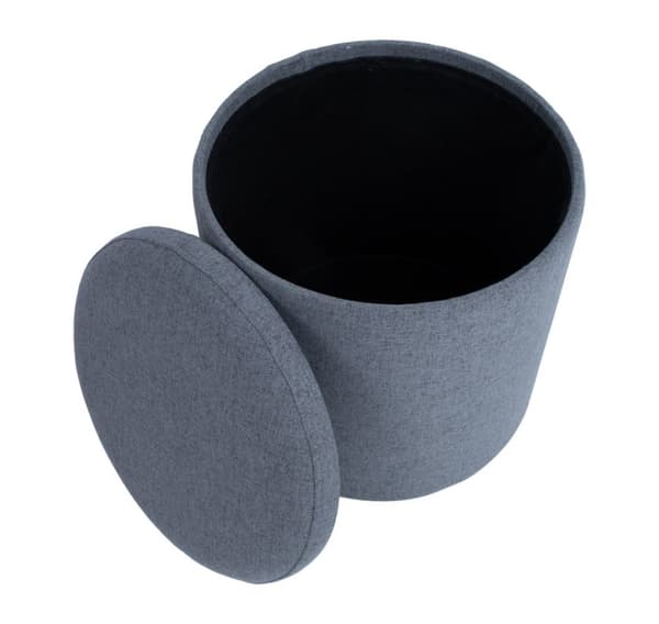 Ottoman HAKO D34,5xH36cm, mörkgrå, med förvaring