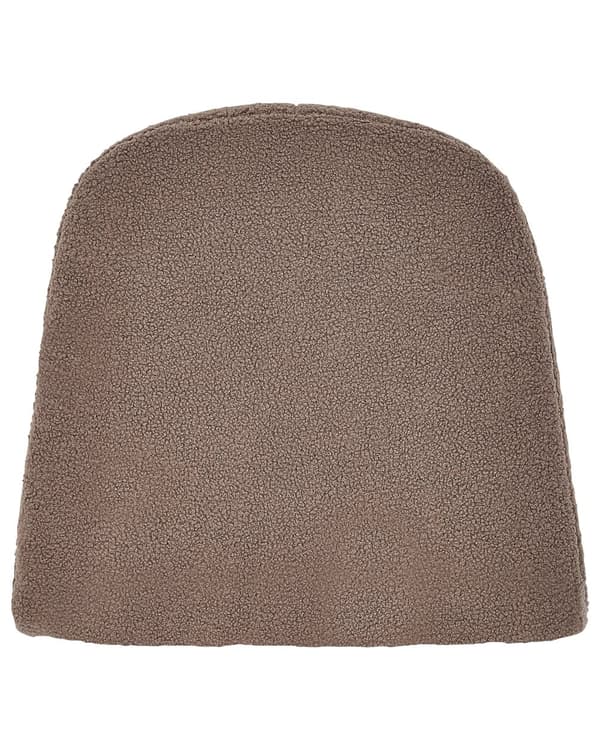 Lenestol Brun Boucle Knapprygg Gummitreben Moderne