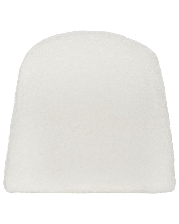 Lænestol Hvid Boucle Stuestol med Armlæn til Stuen Bred Hvilestol med Wingback Ryg Stol Plys Polstret Design Møbel