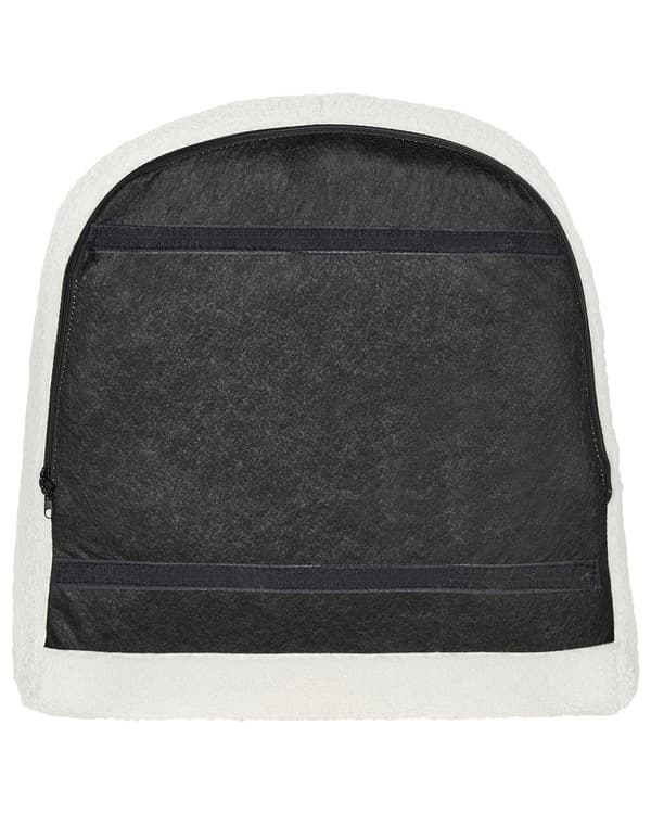 Lænestol Hvid Boucle Stuestol med Armlæn til Stuen Bred Hvilestol med Wingback Ryg Stol Plys Polstret Design Møbel