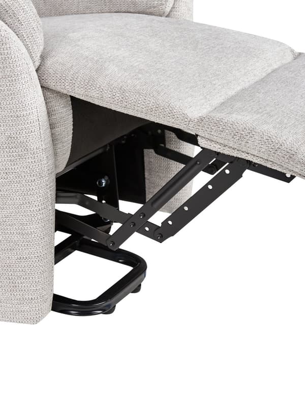 Elektrisk Fåtölj med Lyftfunktion Ljusgrå Tyg Modern Vardagsrum Reclinerfåtölj