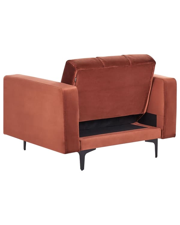 Lænestol Rød Velour Stuestol med Armlæn til Stuen Bred Hvilestol Polstret Design Møbel Sovestol