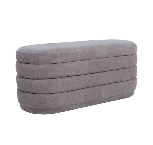 Benk HIRO 104x44xH44cm, lysebrun, med oppbevaring