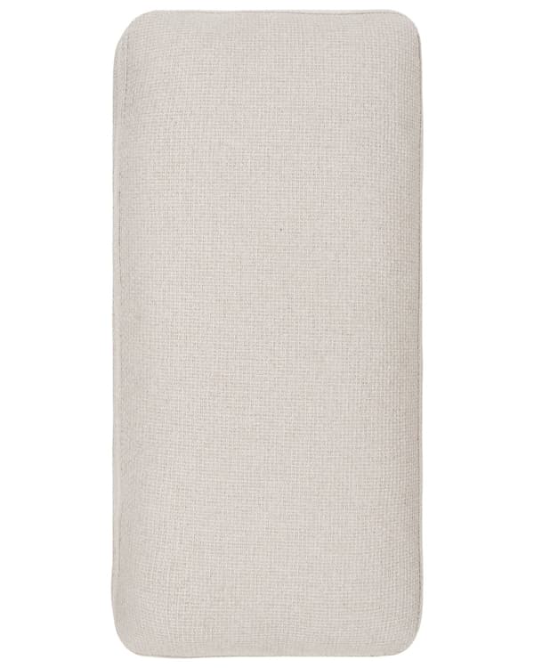 Lenestol Lys beige Polyesterstoff Svarte jernben Ekstra puter Moderne design Stue Hvilestol
