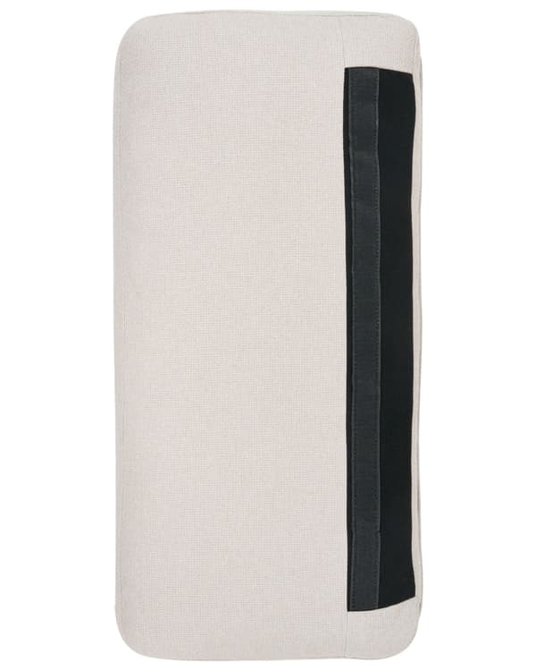 Lenestol Lys beige Polyesterstoff Svarte jernben Ekstra puter Moderne design Stue Hvilestol