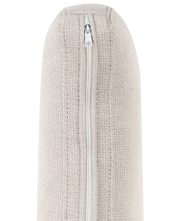 Lenestol Lys beige Polyesterstoff Svarte jernben Ekstra puter Moderne design Stue Hvilestol