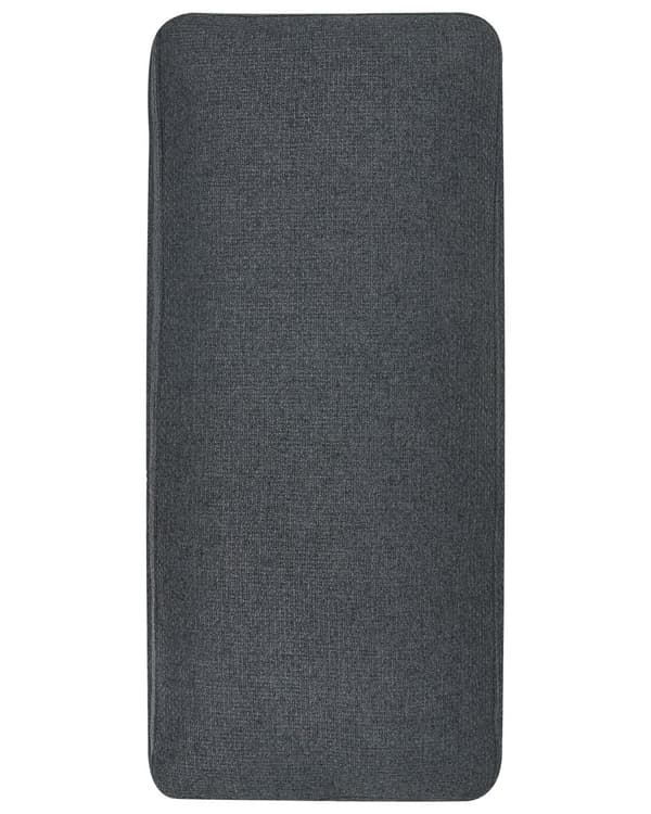 Fåtölj Svart Polyester Tyg Järn Svarta Ben Stoppad Vardagsrumsmöbler