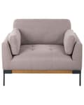 Miniatyrbilde 5 av 11: Lenestol Taupe Polyesterstoff Svarte jernben Ekstra puter Moderne design Stue Hvilestol