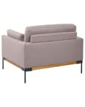 Miniatyrbilde 6 av 11: Lenestol Taupe Polyesterstoff Svarte jernben Ekstra puter Moderne design Stue Hvilestol