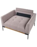 Miniatyrbilde 8 av 11: Lenestol Taupe Polyesterstoff Svarte jernben Ekstra puter Moderne design Stue Hvilestol