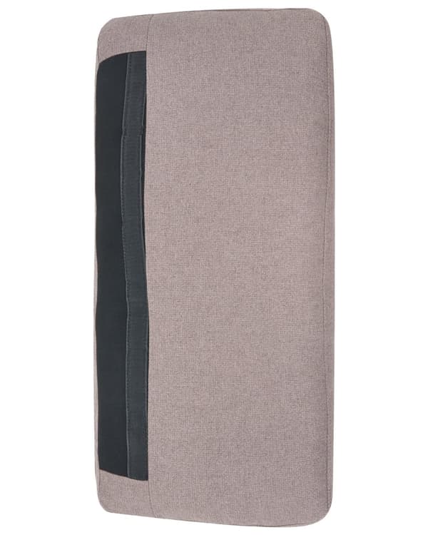 Lenestol Taupe Polyesterstoff Svarte jernben Ekstra puter Moderne design Stue Hvilestol