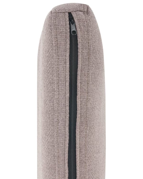 Lenestol Taupe Polyesterstoff Svarte jernben Ekstra puter Moderne design Stue Hvilestol