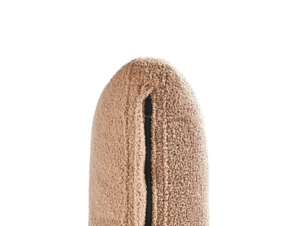 Høyre Sjeselong Sand Beige Boucle-trekk Metallben med Puter