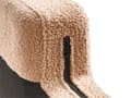Miniatyrbilde 11 av 11: Høyre Sjeselong Sand Beige Boucle-trekk Metallben med Puter