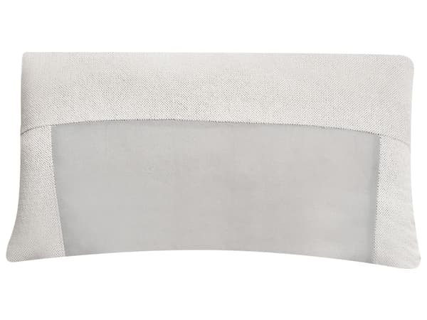 Sjeselong Off-White Polyester Polstret Armløs Stue Møbler Stilig Moderne