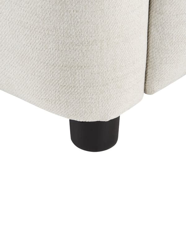 Hvilestol Hvit Stofftrekk Push-Back Manuelt Justerbar Rygg og Fotstøtte Retro Design Lenestol