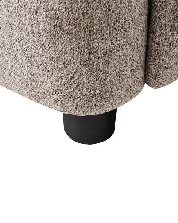 Hvilestol Taupe Stofftrekk Push-Back Manuelt Justerbar Rygg og Fotstøtte Retro Design Lenestol