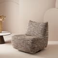Miniatyrbild 2 av 6: Fauteuil pivotant en tissu L85 cm - LUKE
