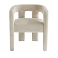 Miniatyrbild 1 av 6: Fauteuil bridge en tissu écru L63 cm - TAPISSIER