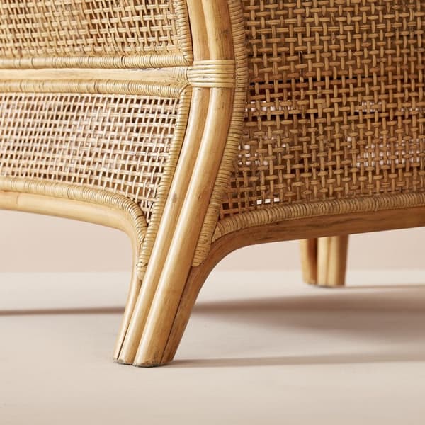 Fauteuil en rotin et tissu L70 cm - GUSTAVE