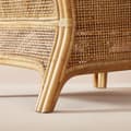 Miniatyrbild 4 av 6: Fauteuil en rotin et tissu L70 cm - GUSTAVE