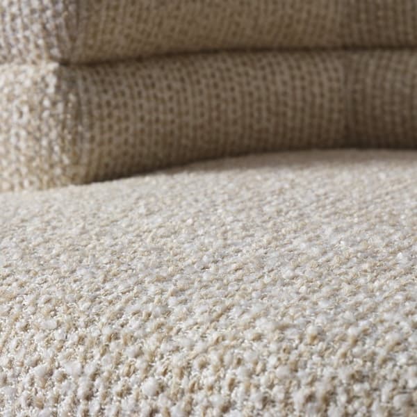 Fauteuil en tissu écru pivotant L82 cm - TREFLE