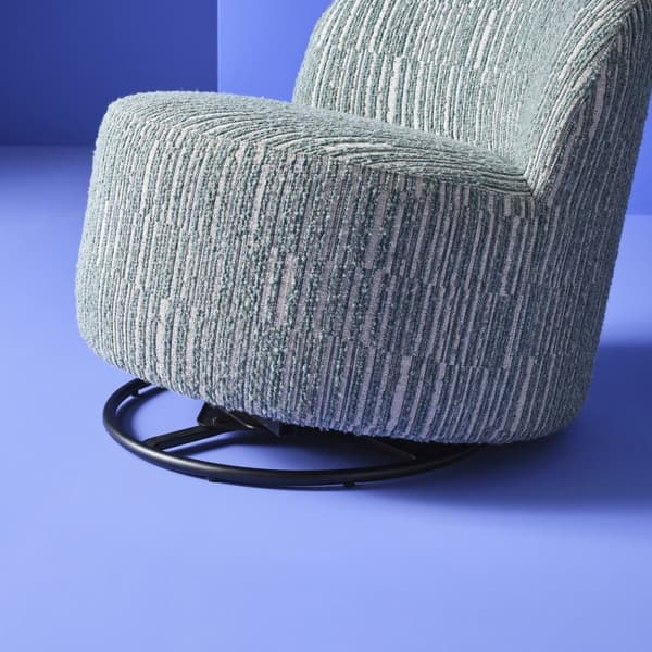 Fauteuil en tissu vert pivotant L74 cm - CULBUTO